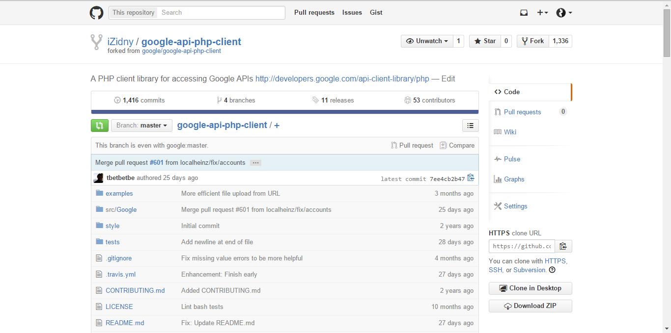 Google api php