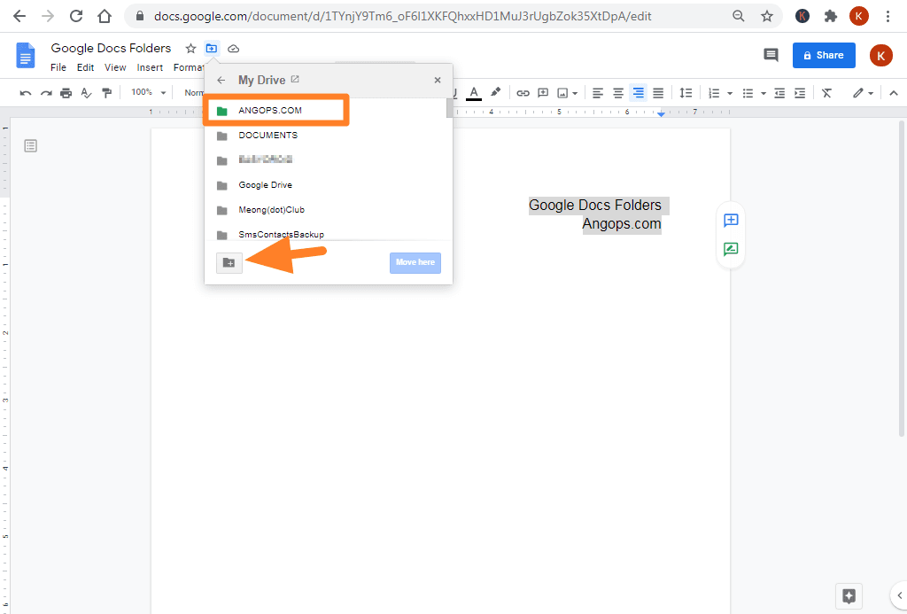 Google shared documents