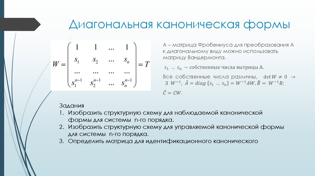 Канонический порядок. Канонические формы матриц Тау. Фробениусова каноническая форма матрицы. Каноническая форма Фробениуса Тау. Каноническая диагональная форма.