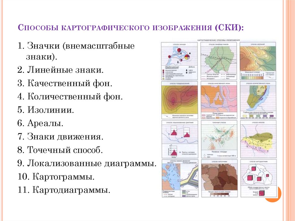 Карта на которой показаны объекты