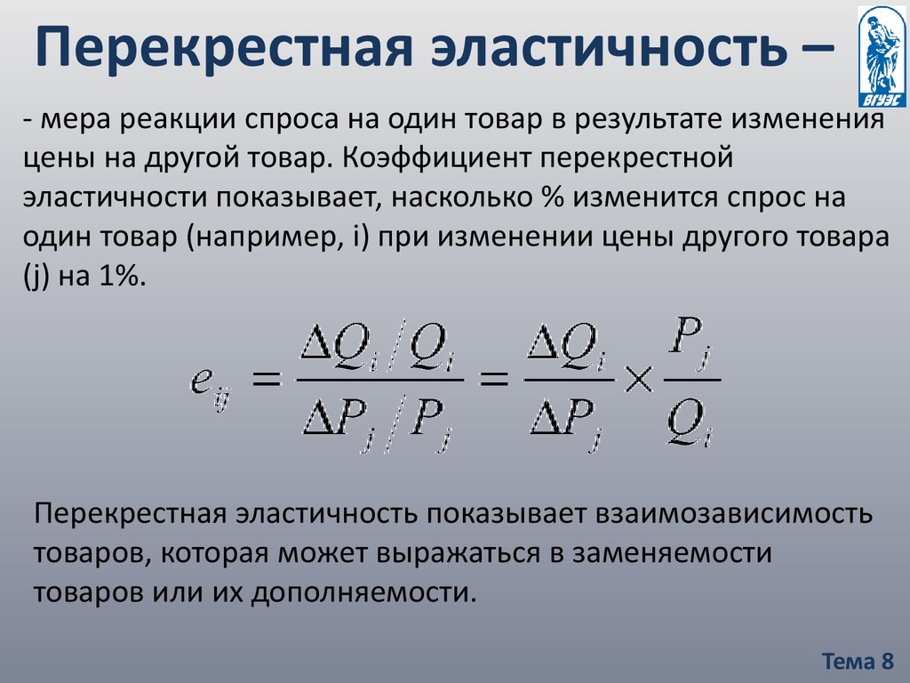 Эластичностью какой. Коэффициент перекрестной эластичности формула. Коэффициент перекрестной эластичности спроса формула. Перекрестная эластичность спроса формула. Перекрестная эластичность для товаров субститутов.