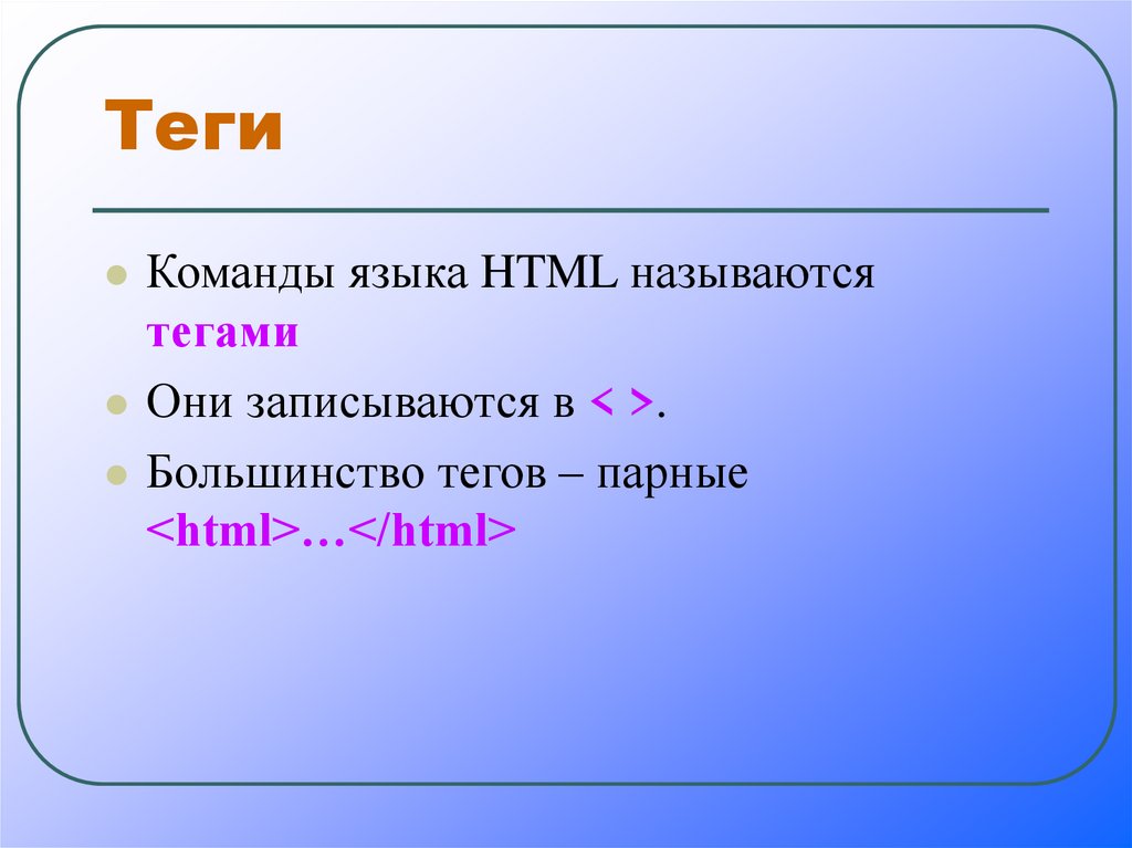 Понятие html