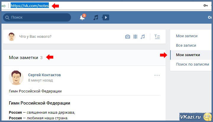 Мои записи. Заметки в ВК. Заметки для ВК на стену. Где находятся заметки в ВК. Мои заметки ВК.