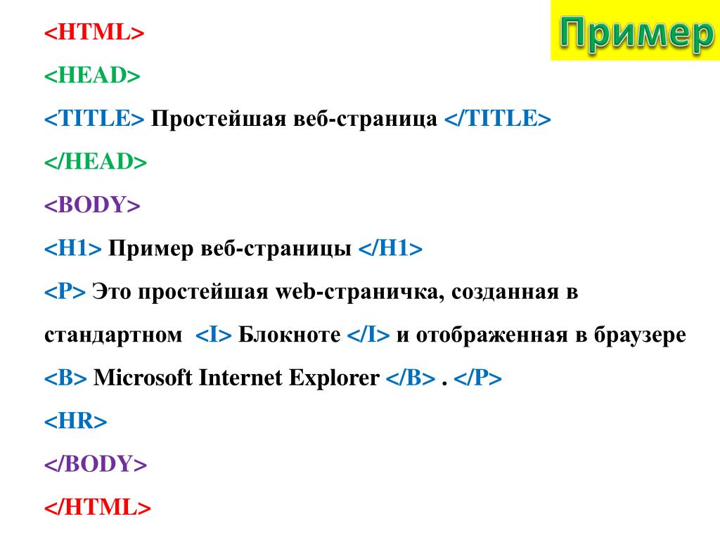 Страничка html