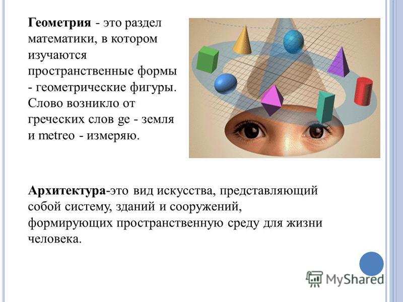 Проект геометрия в искусстве 10 класс