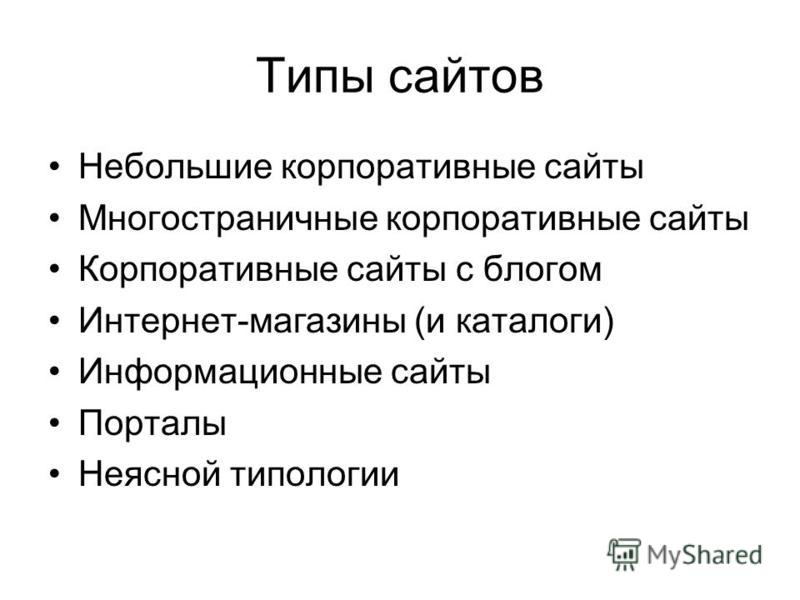 Типы порталов