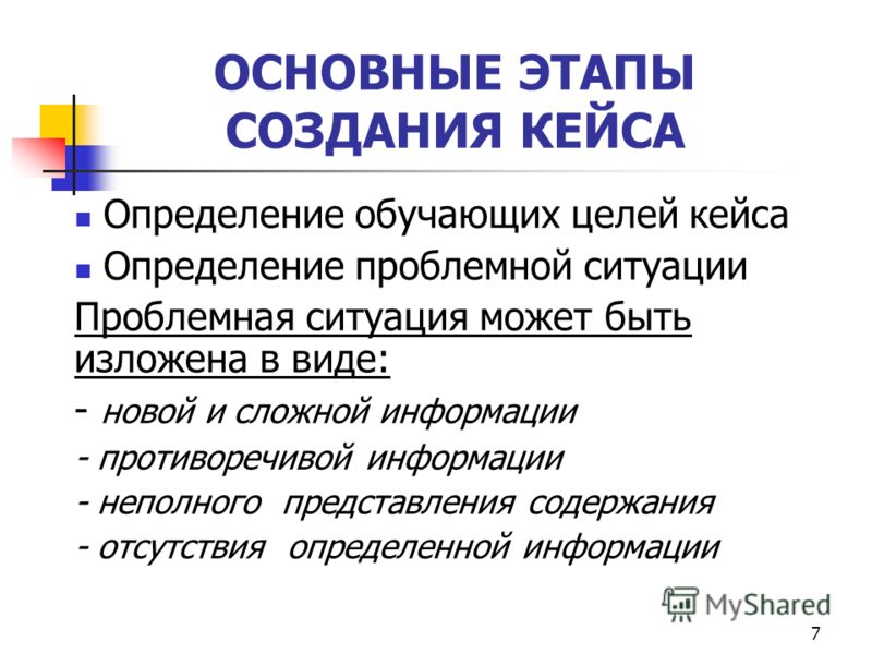 Отсутствовать определенный. Укажите этапы формирования кейса.. Основные этапы создания кейсов. Этапы построения кейса. Этапы разработки Case.