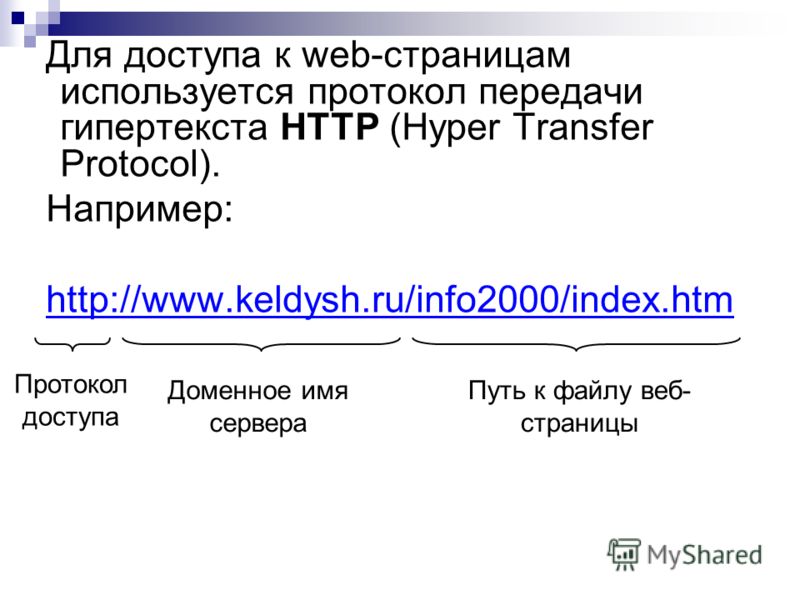 Адрес веб страницы. Протокол сайта. Web-страницы протокол. Протокол доступа web страницы. Протокол для доступа к веб страницам.