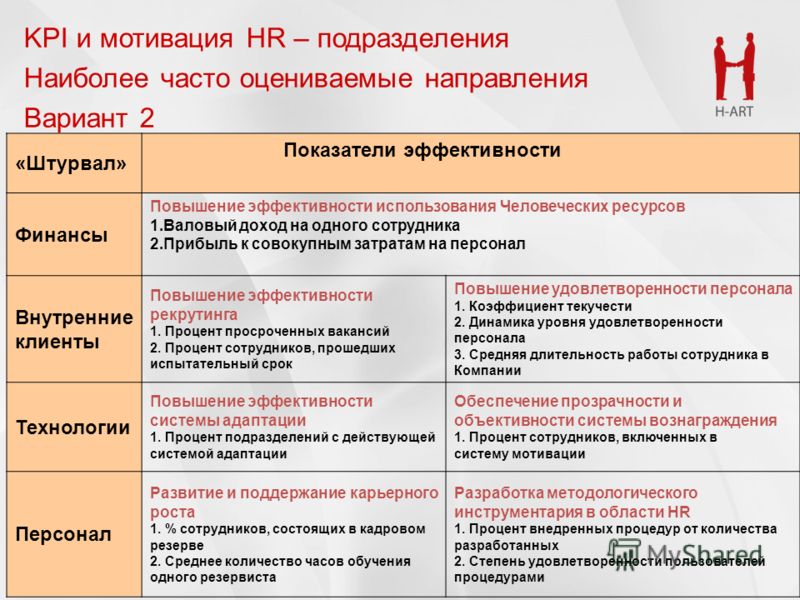 Укажите ключевые показатели эффективности реализации проектов вашей компании