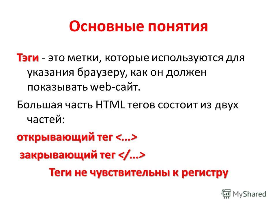 Html основные понятия. Понятие Тэги. Основные термины html. Html предназначен для.