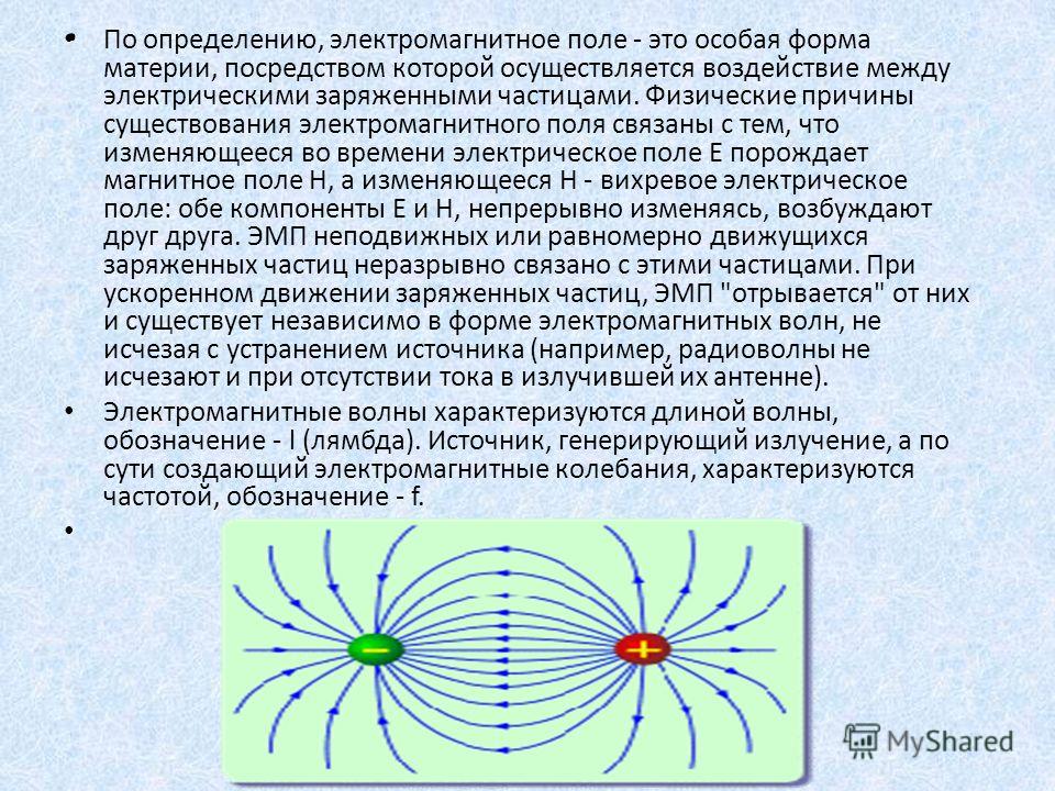 Электрическое поле заряженной частицы