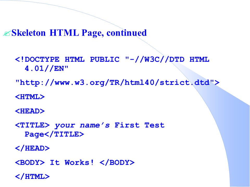 Second html