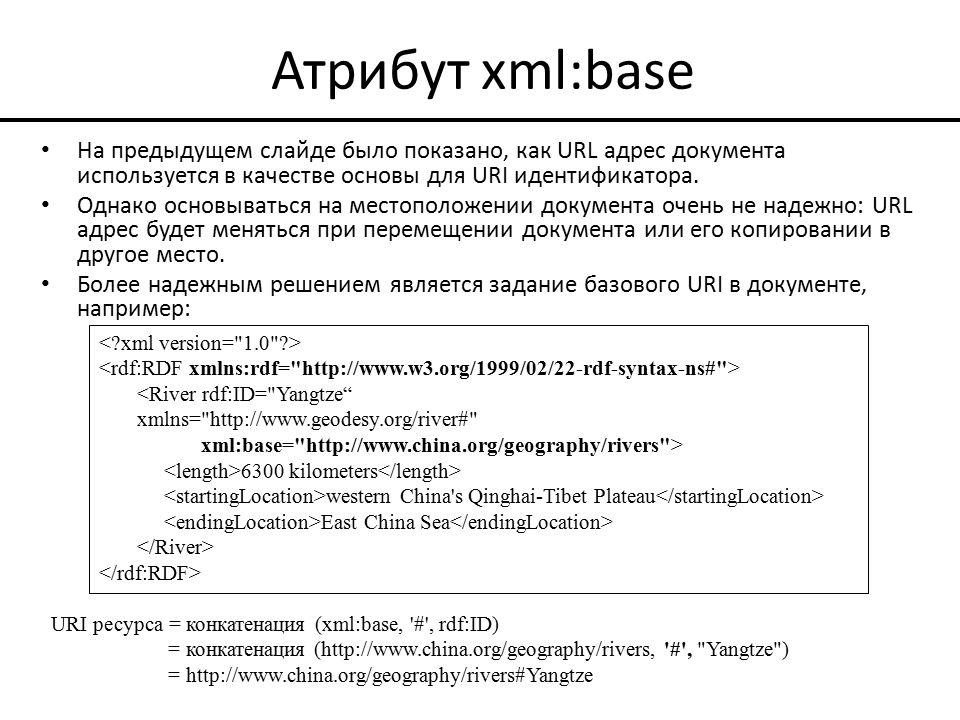 Xml значение атрибута