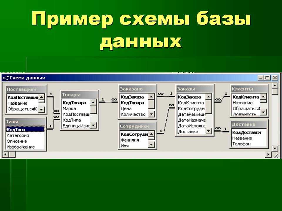 Проект на тему база данных