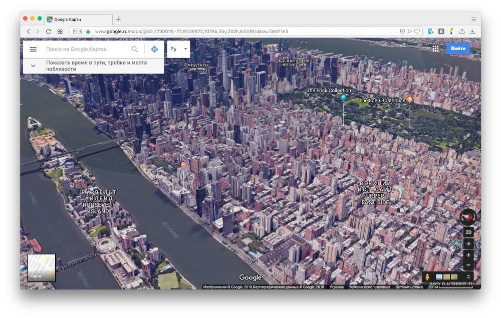 Карта google карта 3 d