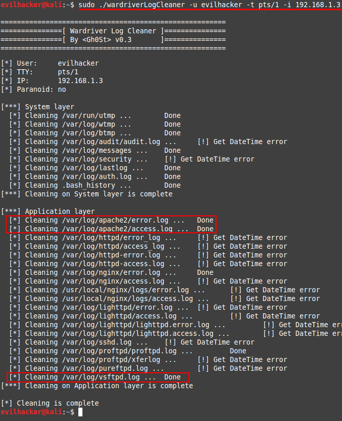 Log program