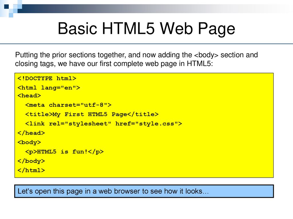 Page html id. Html страница. Html5 начало. Basic html 5. Web-страница (html-документ).