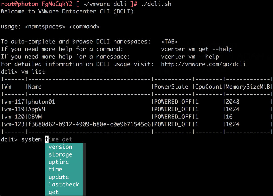 Vmware cli. VMWARE Command line interface.