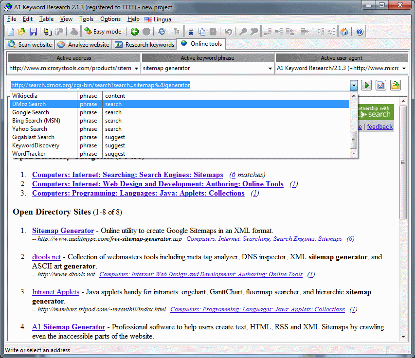 Xml sitemap generator. Программное обеспечение DTOOLS.