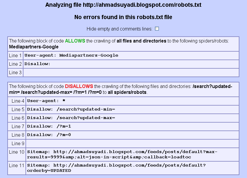 User agent disallow