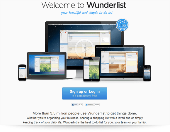 Wunderlist Screenshot