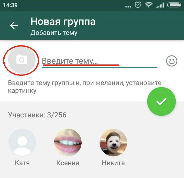 ввод темы