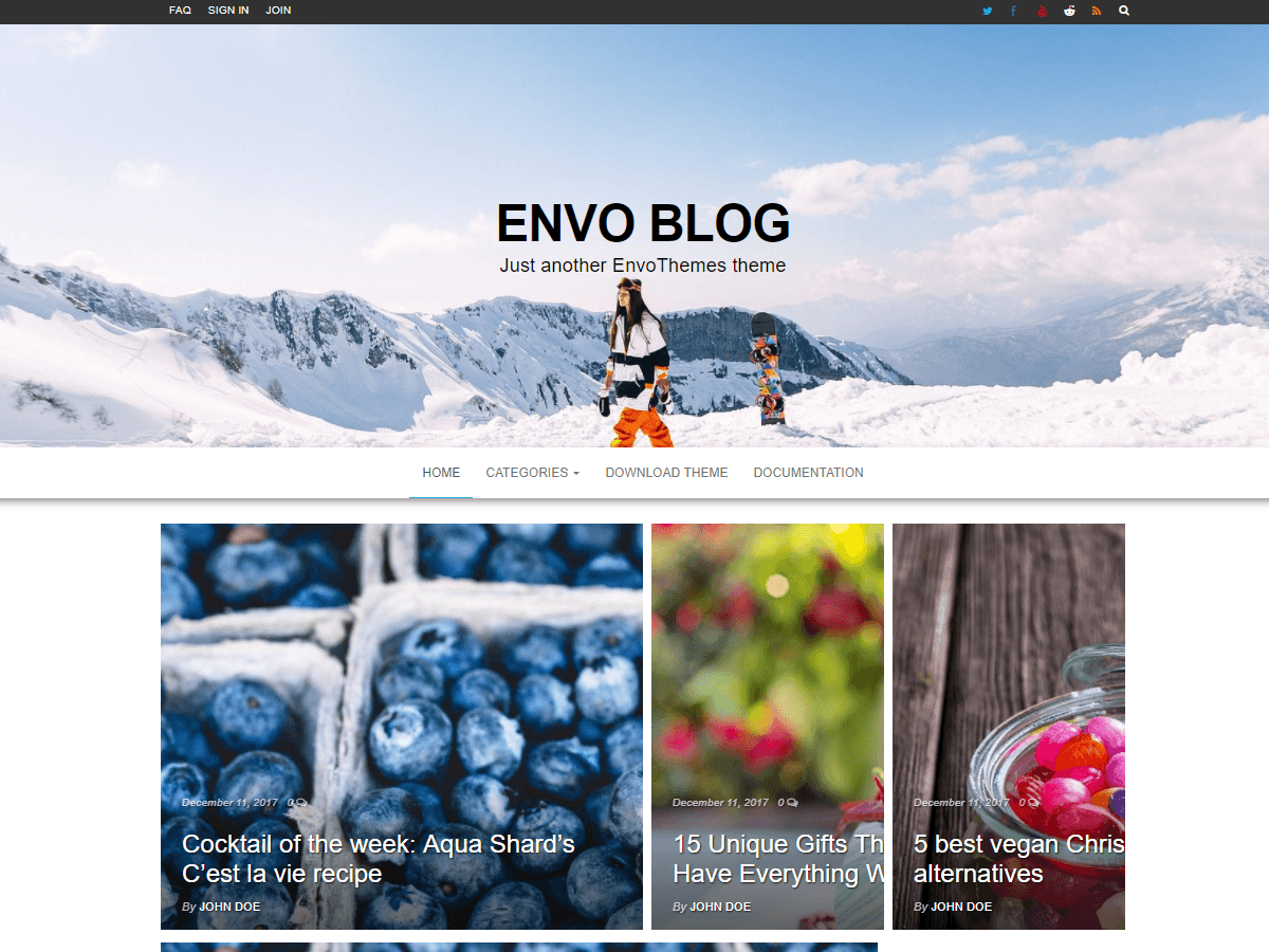 Envo Blog - блоговый дизайн для WP