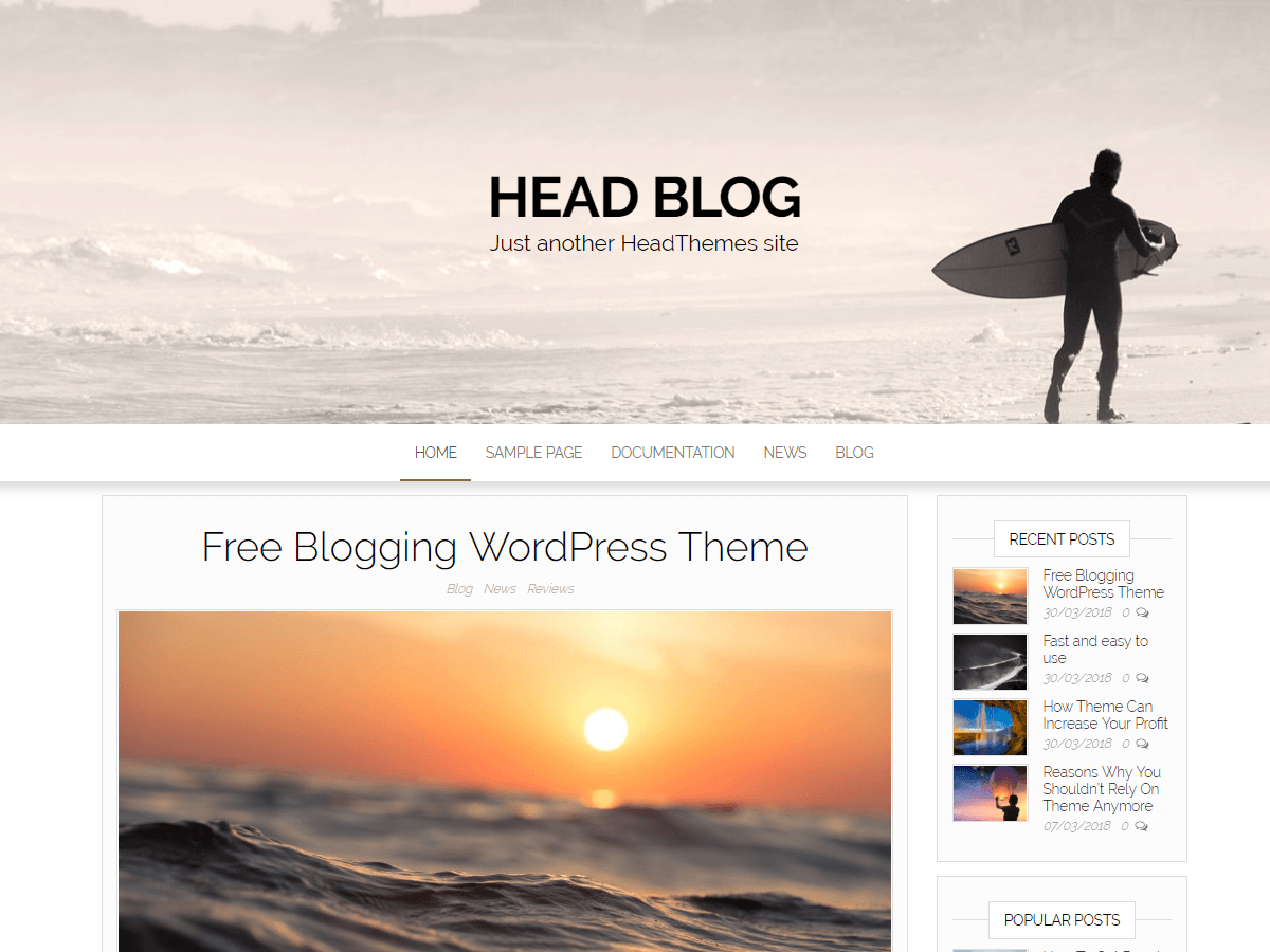 HeadBlog - блоговая тема оформления