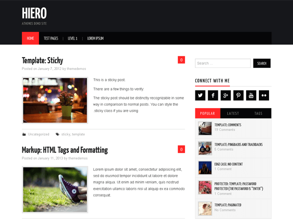 Hiero - дизайн для блога на WP