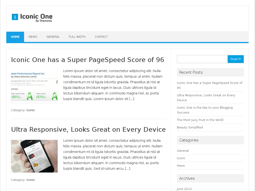 Iconic One - блог-дизайн для сайта