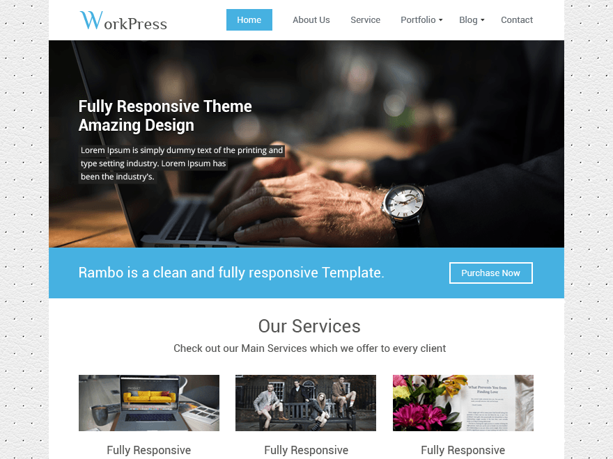 WorkPress - бесплатный дизайн под сайт