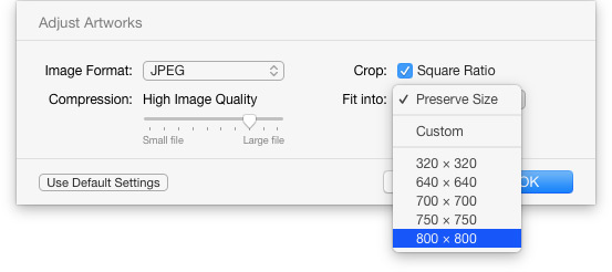 Настройщик автоподгонки обложек