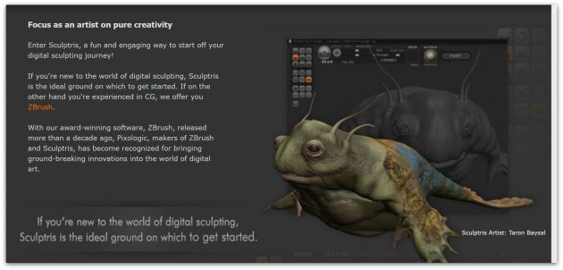 Лучшие графические редакторы: Sculptris