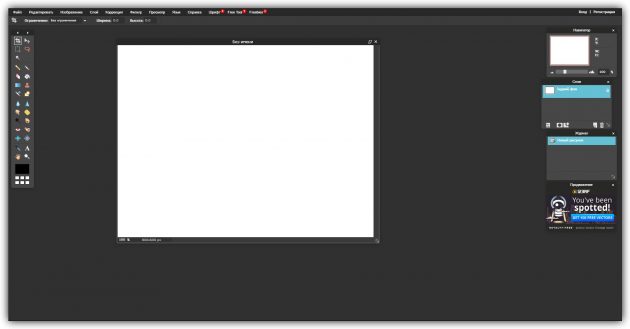 Бесплатные растровые редакторы: Pixlr