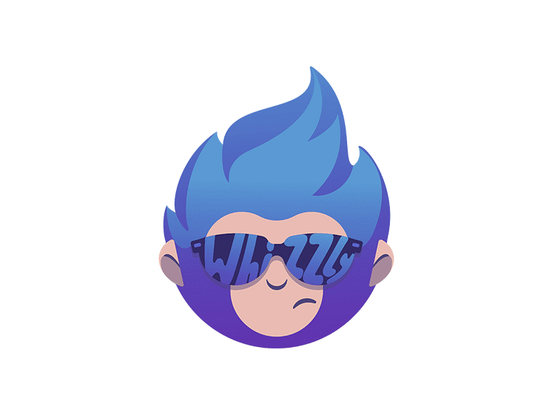 цвет и форма в дизайне логотипа Whizzly
