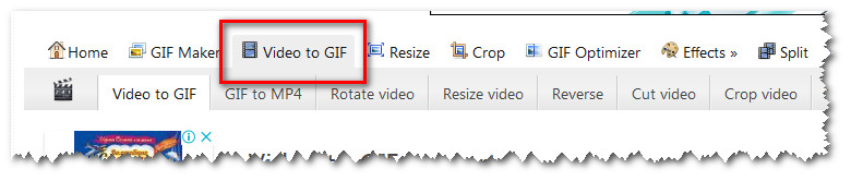 сделать gif онлайн из видео