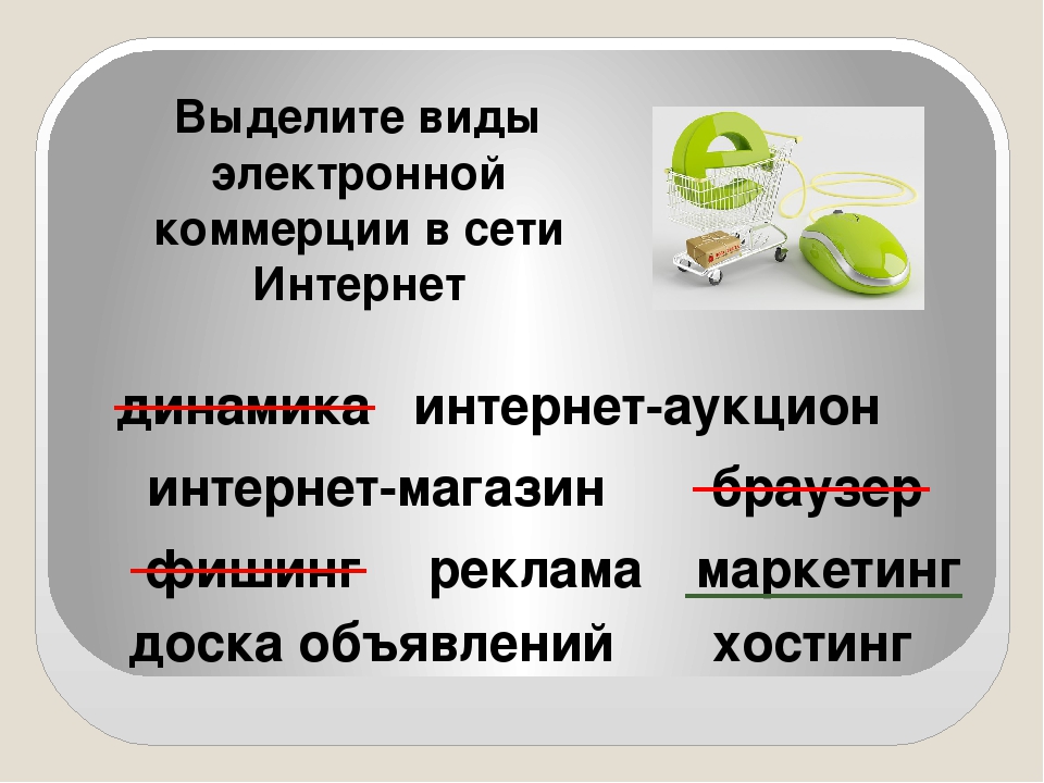 Электронная коммерция в интернете презентация 7 класс