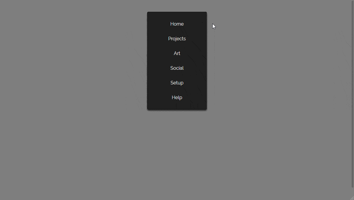 CSS Only Navigation for Sidebar - GIF Demo