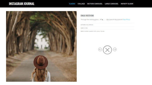 Лучший WordPress хостинг Hostenko Instagram Journal — плагин WordPress для вывода лент Instagram на вашем сайте