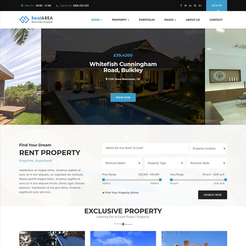 WordPress шаблон RealArea - RealEstate