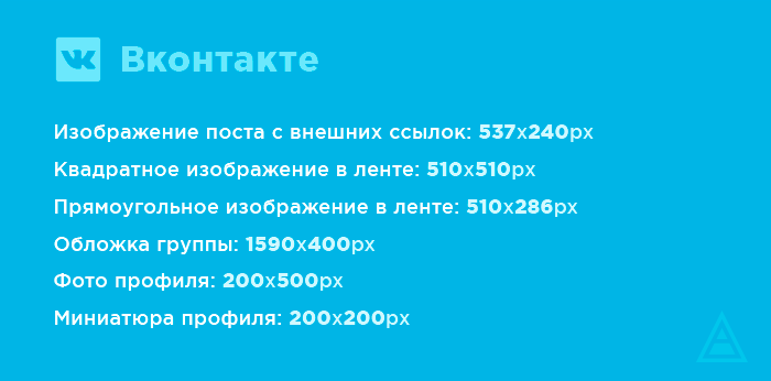 Размеры картинок для ВКонтакте