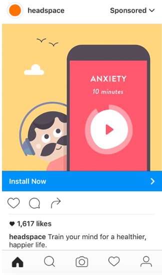 Как настроить рекламу в Instagram – реклама приложения для снятия стресса