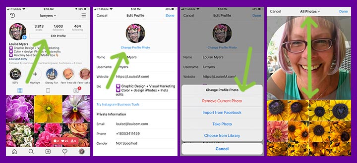 how to add or change your profile picture on mobile