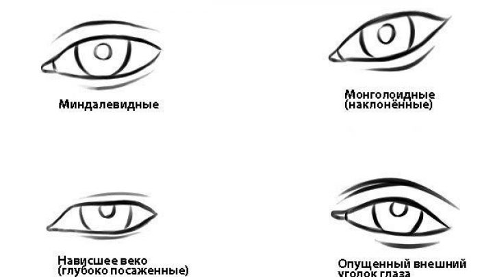 Какой тип глаз. Миндалевидная форма глаз схема. Щелевидная форма глаз схема. Миндалевидные глаза формы глаз. Форма глаз миндалевидные круглые.