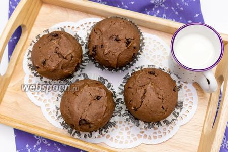 Фото рецепта Шоколадные кексы с шоколадными каплями