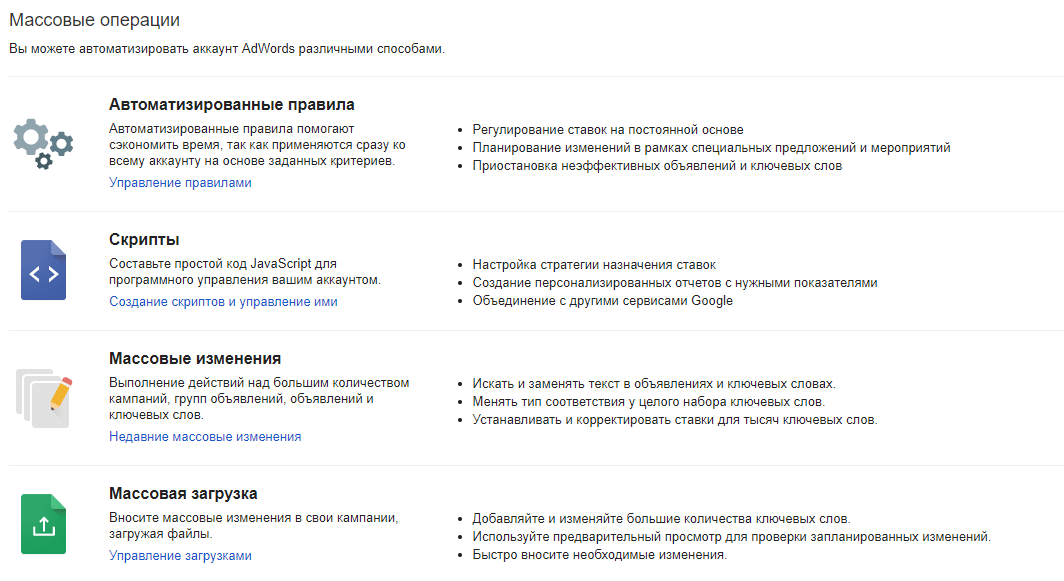 Автоматизированные правила Ads