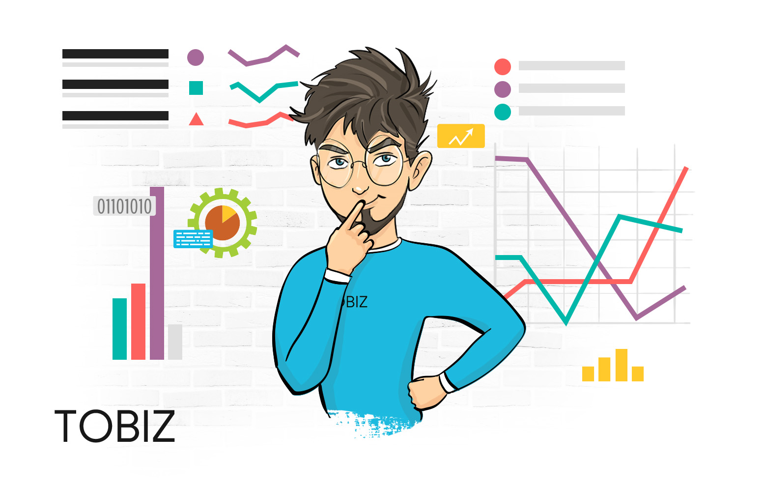 Tobiz. Реклама Яндекс график. Человек делает график. Рекламные графики для подписки детские. Пес аналитик Яндекс.