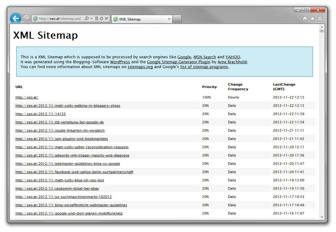 Xml карта сайта